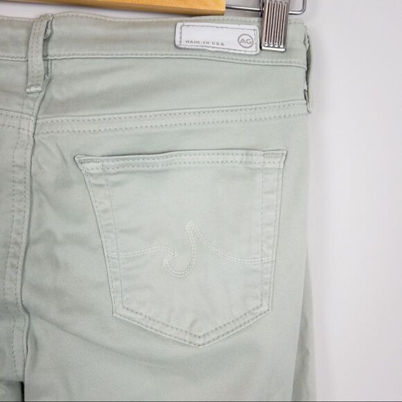 AG Adriano Goldschmied The Stilt Cigarette Jeans Mint Green Size 25 Low Rise - Picture 11 of 11